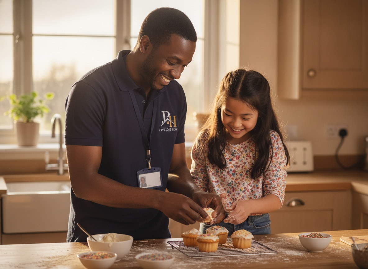 The homely kitchen at The Pavillion Homes in Edlington, Doncaster