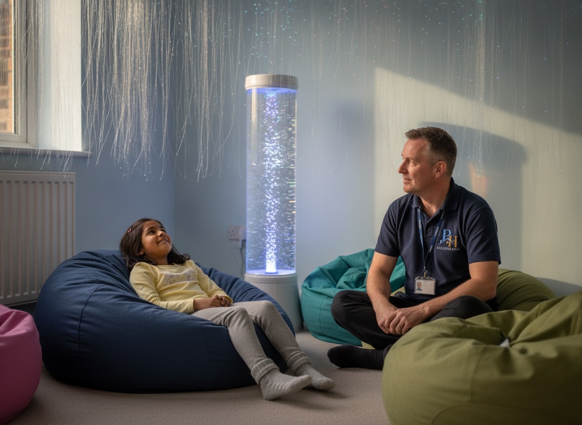 The calming sensory room at The Pavillion Homes