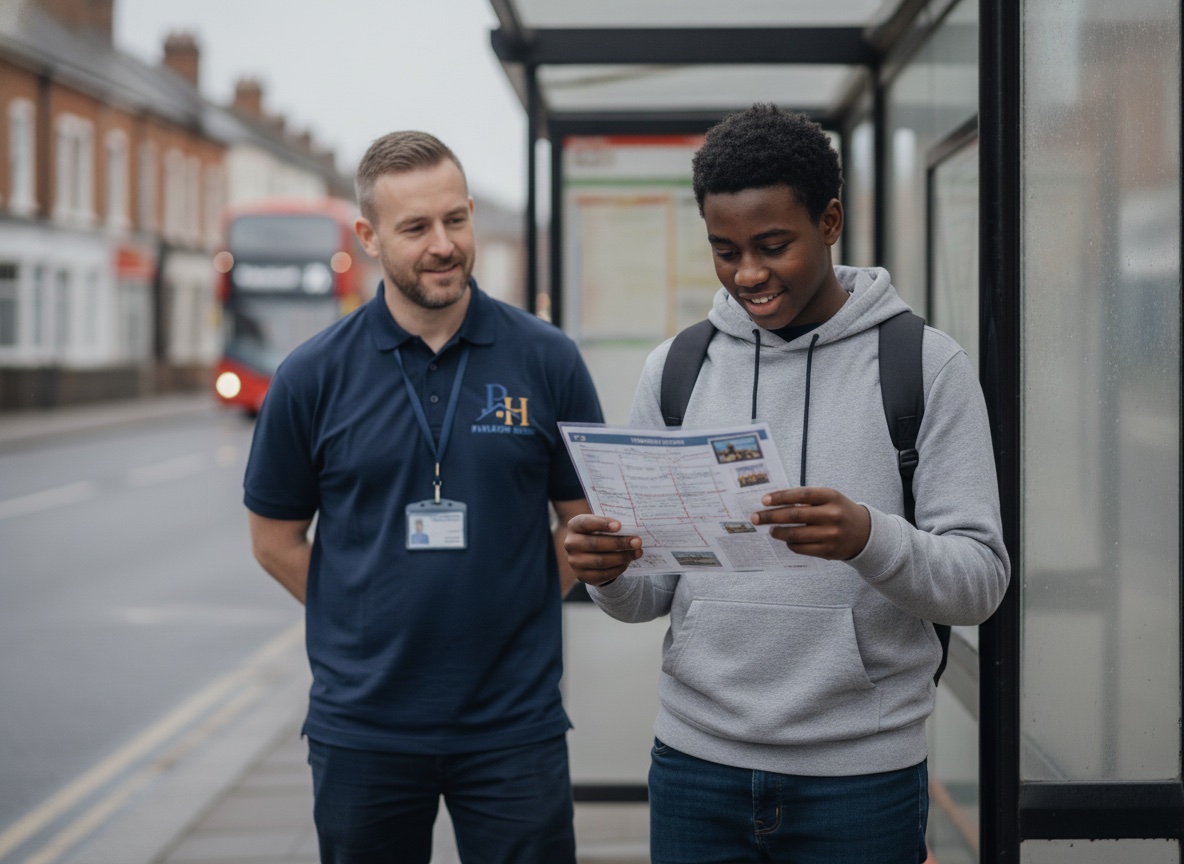 A young person developing everyday skills with support from The Pavillion Homes